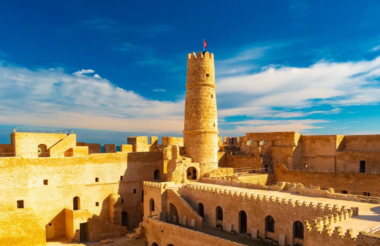 Ribat of Monastir at sunset