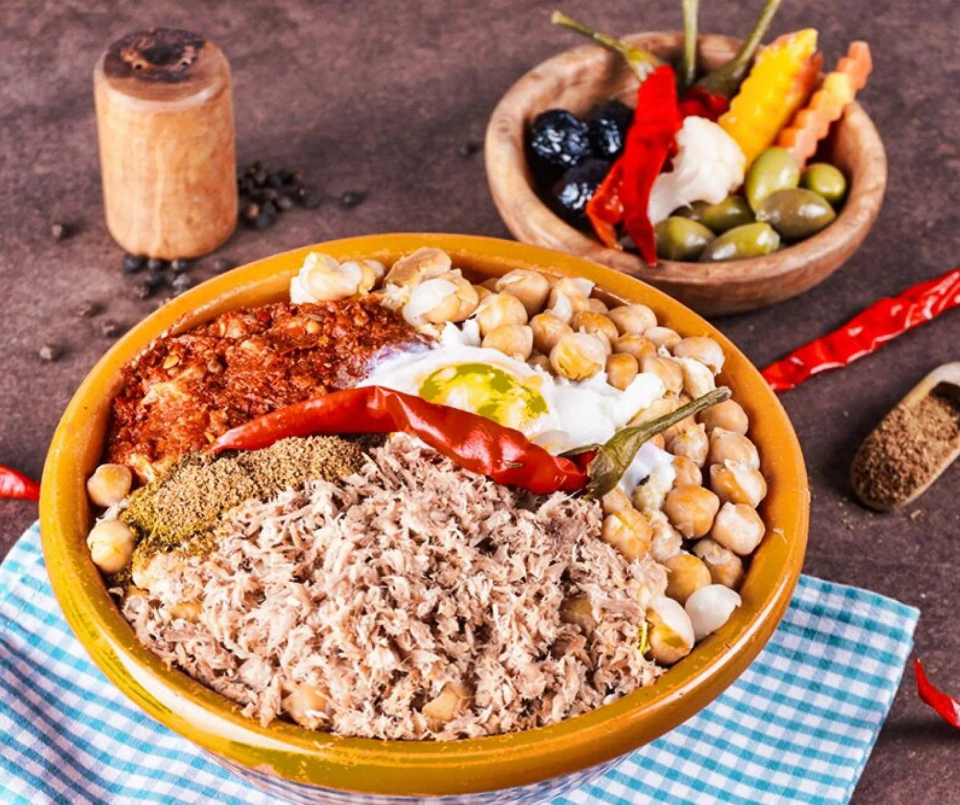 Lablabi tunisois, soupe de pois chiches au pain